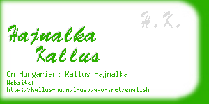 hajnalka kallus business card